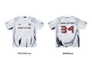 Short Sleeve Round Neck Black And White Printed T-shirt