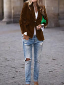 Women's Fashionable Elegant Solid Color Coat