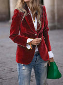 Women's Fashionable Elegant Solid Color Coat