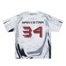 Short Sleeve Round Neck Black And White Printed T-shirt