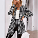 Spring And Autumn Two Seasons Women's Printed Coat Round Neck Small Suit